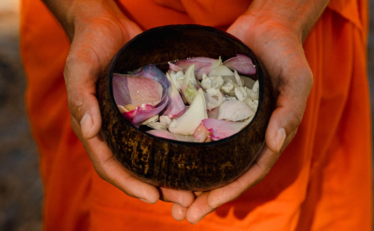 Amansara, Cambodia - Monk Water Blessing